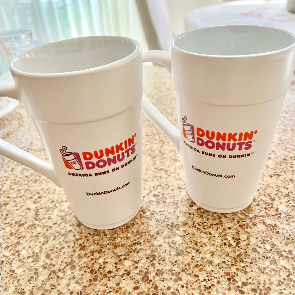 Dunkin Donuts Tall Mugs - 2 pcs
